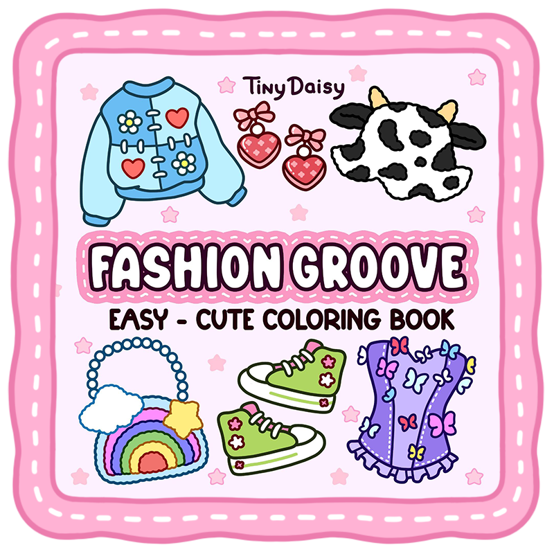 fashion coloring book cute cover