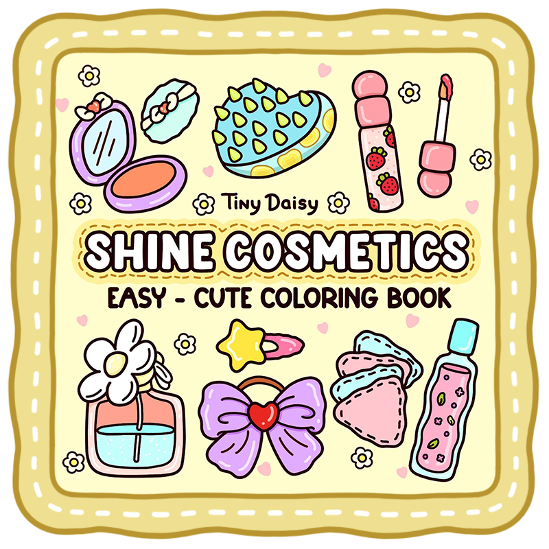 makeup coloring book cute cover