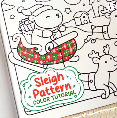 How to color - Sleigh Pattern