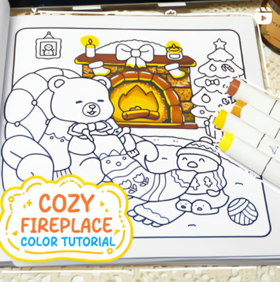 How to color - Cozy Fireplace