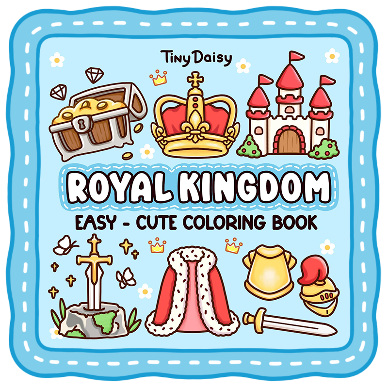 uk bold and easy coloring book royal kingdom cover