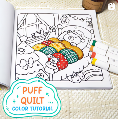 How to color - Puff Quilt