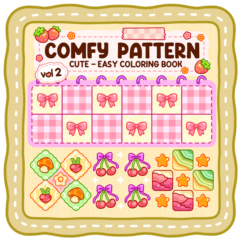 patterns coloring book cute easy comfy design