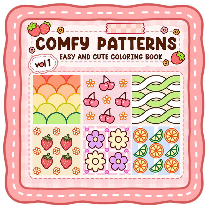 patterns coloring book cozy easy page