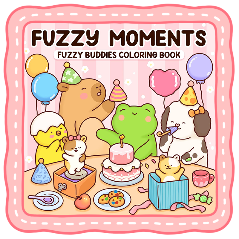 fuzzy buddies coloring book cozy daily moments