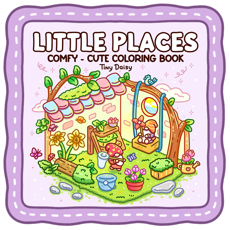 places coloring book cozy little peaceful room