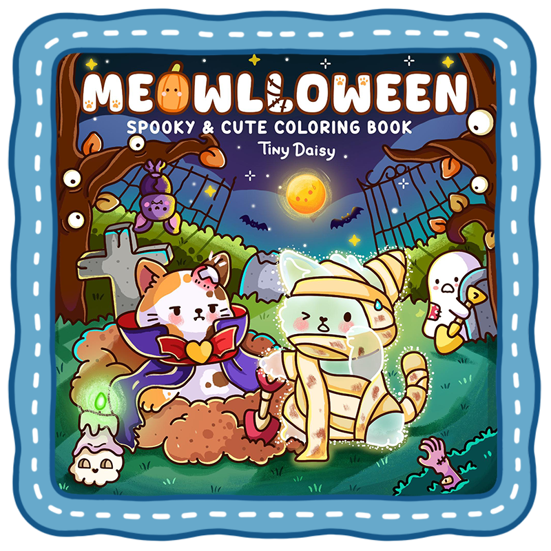 cat halloween coloring book