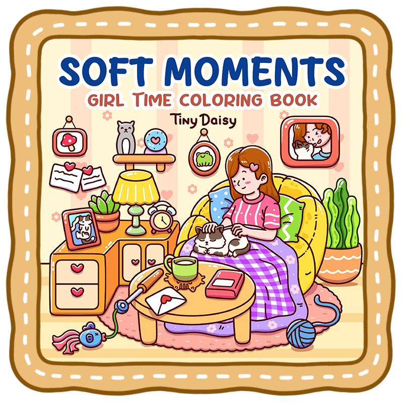 girl time coloring book cozy self love moment
