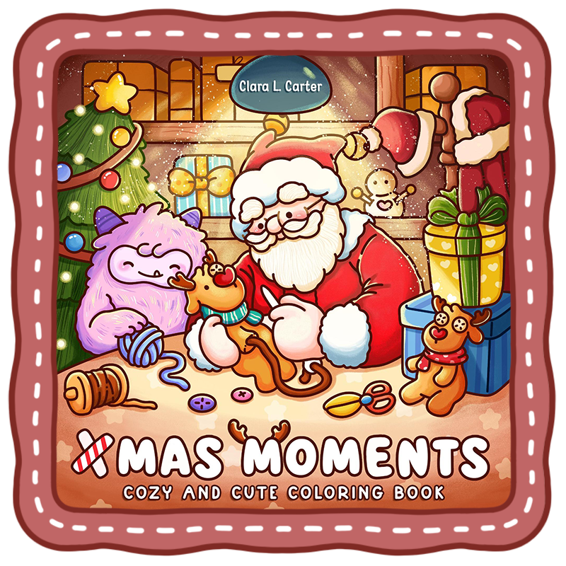 christmas moments coloring book cover