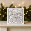 Christmas Dinner Party DIY Colouring Card – Festive Holiday Greeting 1 Christmas Dinner Party DIY Colouring Card – Festive Holiday Greeting