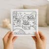Santa’s Helper Rooftop Christmas DIY Colouring Card – Cute Festive Holiday Greeting 3 Santa’s Helper Rooftop Christmas DIY Colouring Card – Cute Festive Holiday Greeting