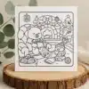 Cosy Bear Fireplace Christmas DIY Colouring Card – Cute Festive Holiday Greeting 2 Cosy Bear Fireplace Christmas DIY Colouring Card – Cute Festive Holiday Greeting
