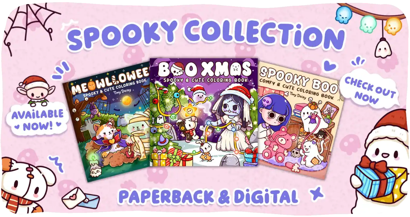 Spooky Collection Halloween coloring books for kids, featuring cute monsters, ghosts, and Halloween themes for fun, creative coloring activities.